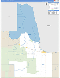 Lake-Of-The-Woods Basic<br>Wall Map